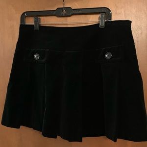 Velvet Pleated Skirt